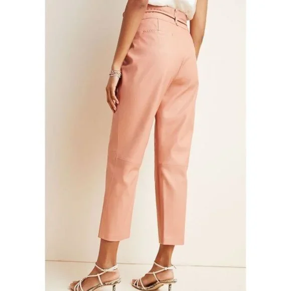 Anthropologie BLANKNYC Chelsea Tapered Faux Leather pants new - Picture 2 of 7